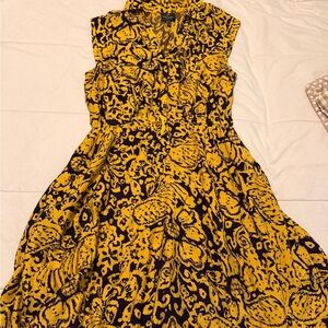 Adrianna Papell Women's Yellow and Blue Dress